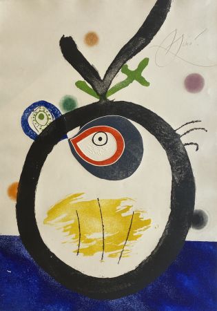 Aguafuerte Y Aguatinta Miró - Quatre Colors Aparien El Mon II (Four Colors will Beat the World II)