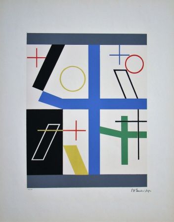 Serigrafía Taeuber-Arp - Quatre espaces à croix brisée