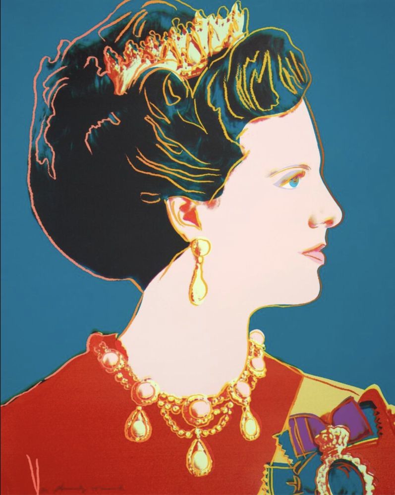 Serigrafía Warhol - Queen Margrethe II of Denmark