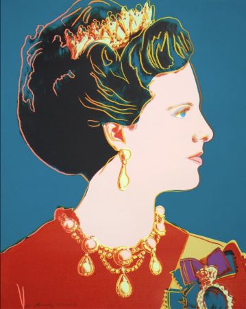 Serigrafía Warhol - Queen Margrethe II of Denmark