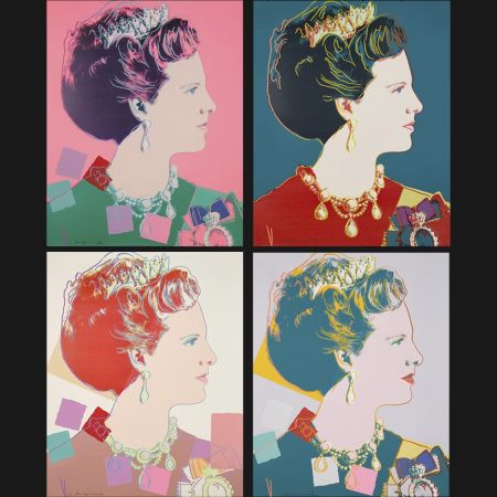 Serigrafía Warhol - Queen Margrethe II Of Denmark Complete Portfolio (Reigning Queens)