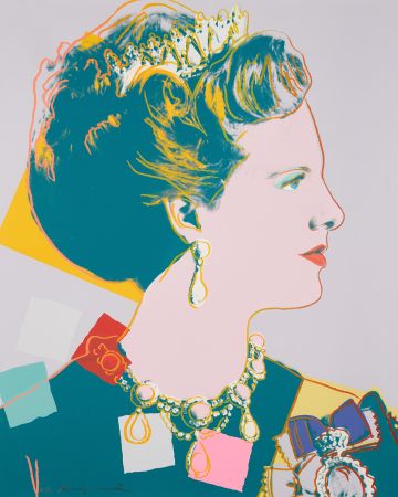 Serigrafía Warhol - Queen Margrethe II of Denmark (FS II342)
