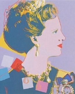 Serigrafía Warhol - Queen Margrethe II of Denmark, Purple (FS II342) by Andy Warhol 