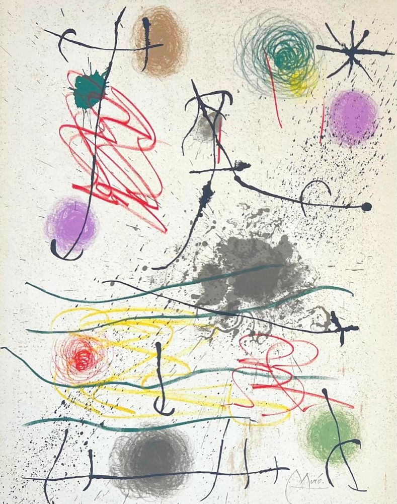 Litografía Miró - Quelques fleurs pour des amis 