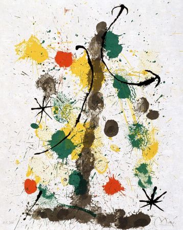 Litografía Miró - Quelques fleurs pour des amis