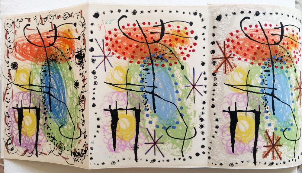 Libro Ilustrado Miró - R. Cazelles. LA RAME ET LA ROUE. Lithographie de Joan Miro signée et numérotée (1960)