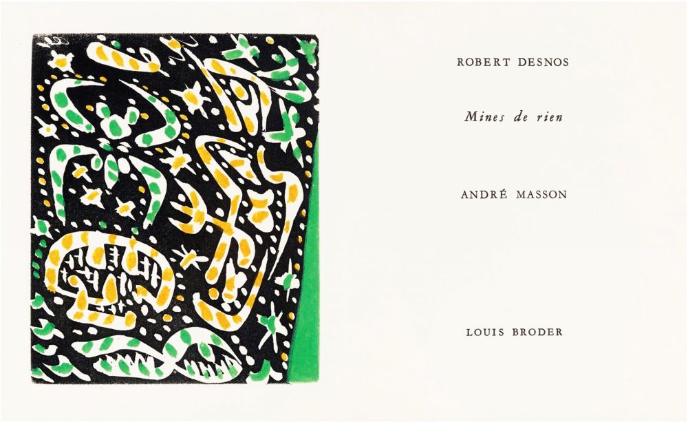 Libro Ilustrado Masson - R. Desnos: MINES DE RIEN. 4 gravures originales en couleurs (1957).