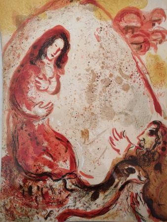 Litografía Chagall - Rachel dérobe les Idoles de son Père