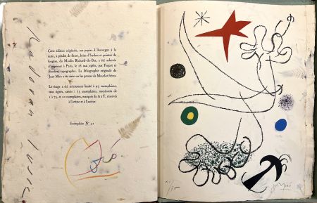 Libro Ilustrado Miró - Radovan Ivsic. MAVENA. Lithographie originale de Joan Miró. Éditions Surréalistes, 1960