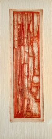 Relieve Courtin - Rare Abstract Composition, 1950s, Relief Etching in colour