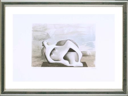 Sin Técnico Moore - Reclining Figure Against Sea and Rocks