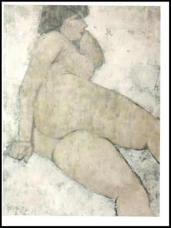 Litografía Portway - Reclining Nude
