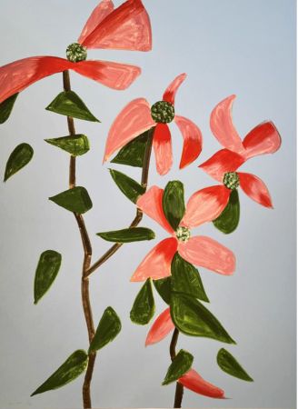Serigrafía Katz - Red Dogwood 2 from the Flowers portfolio