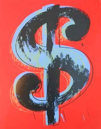 Serigrafía Warhol - Red Dollar