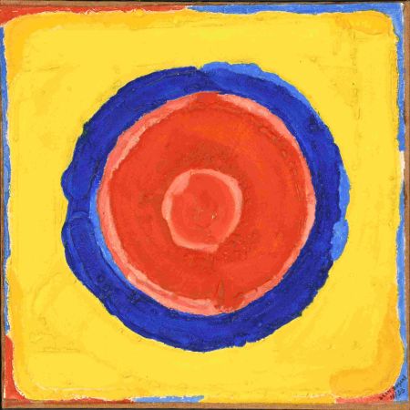 Grabado Bogart - Red on Blue on Yellow 