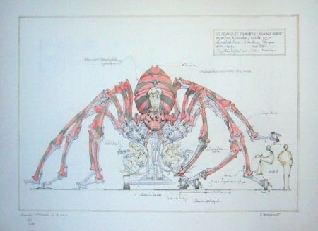 Litografía Delarozière - Red spider - la machine - Liverpool