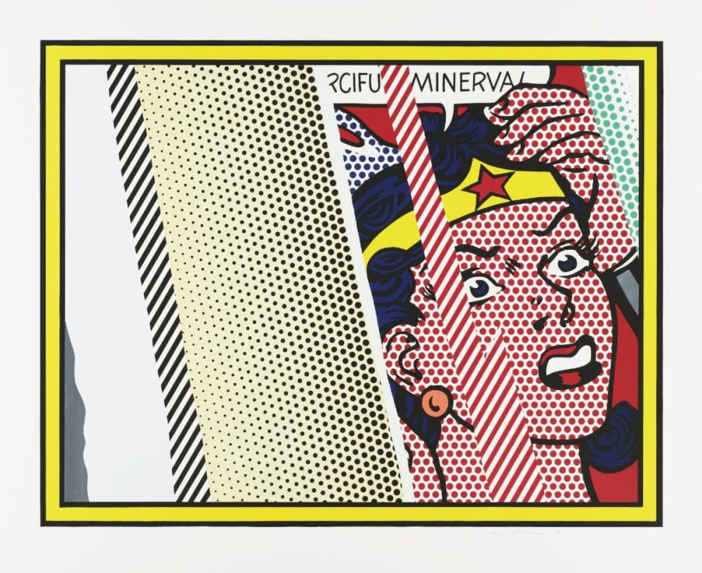 Litografía Lichtenstein - Reflections on Minerva from Reflections Series