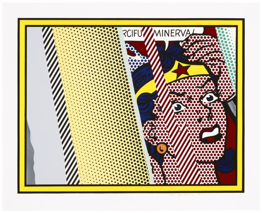 Litografía Lichtenstein - Reflections on Minerva from Reflections Series