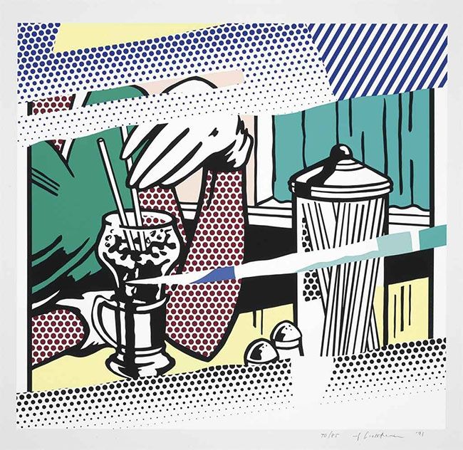 Serigrafía Lichtenstein - REFLECTIONS ON SODA FOUNTAIN
