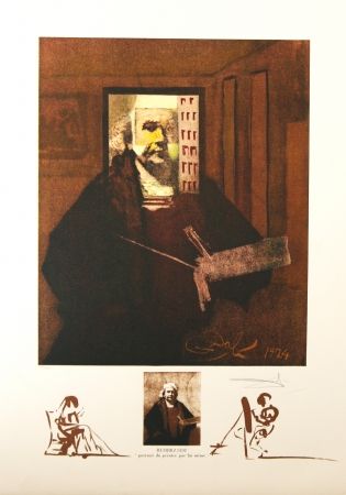 Litografía Dali - 	Rembrandt 