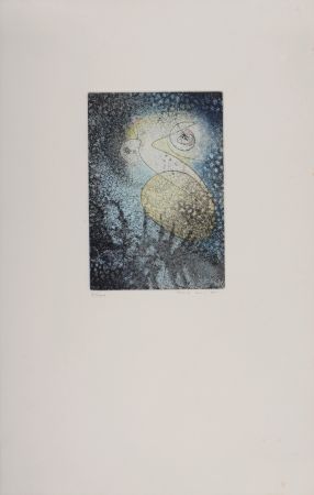 Grabado Ernst - Rencontre en forêt, 1965 - Hand-signed