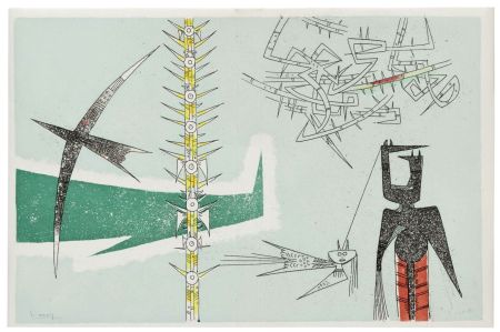 Libro Ilustrado Lam - René Char. LE REMPART DE BRINDILLES. 5 gravures de Wifredo Lam (Broder Editeur 1953).