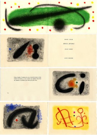 Libro Ilustrado Miró - René Char. NOUS AVONS. 5 gravures en couleurs (L. Broder, Paris 1959)