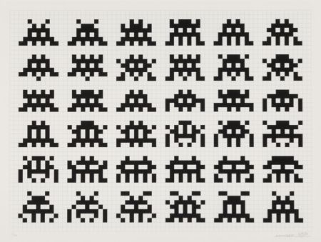 Serigrafía Invader - Repetition Variation Evolution