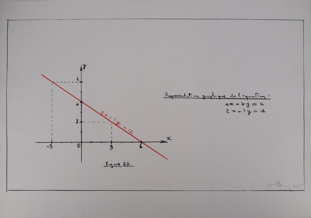 Serigrafía Venet - Représentation de l'équation