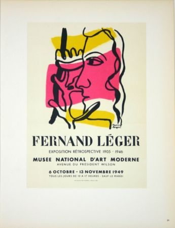 Litografía Leger - Retrospective  Musée D'Art Moderne 