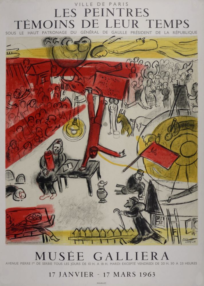 Litografía Chagall - Revolution, Les peintres témoins de leur temps, 1963
