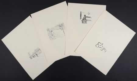 Litografía Marquet - Rhapsodie Parisienne, 1950 - Suite of 19 lithographs