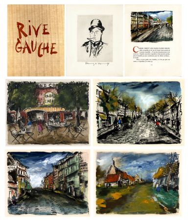 Libro Ilustrado Vlaminck - RIVE GAUCHE. Quartier latin - Plaisance - Montparnasse - Les Quais - Saint-Germain-des-Prés. Exemplaire avec suite et gravure aquarellée par Vlaminck.