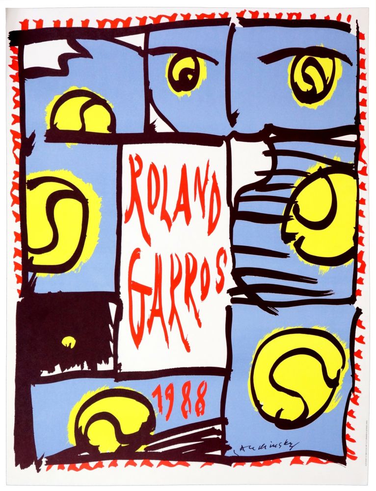 Litografía Alechinsky - Roland Garros