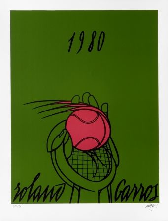 Litografía Adami - Roland Garros Vert