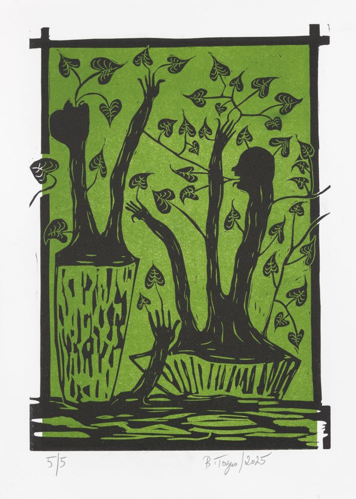 Linograbado Toguo - Roots 1