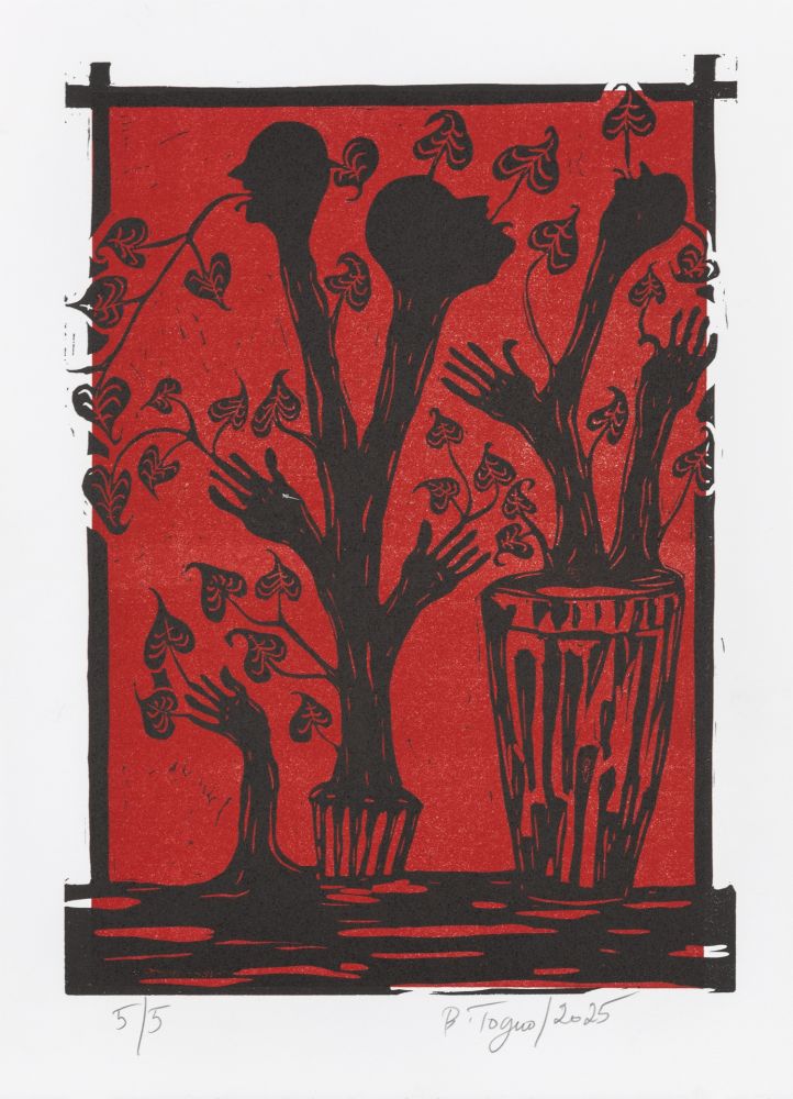 Linograbado Toguo - Roots 2