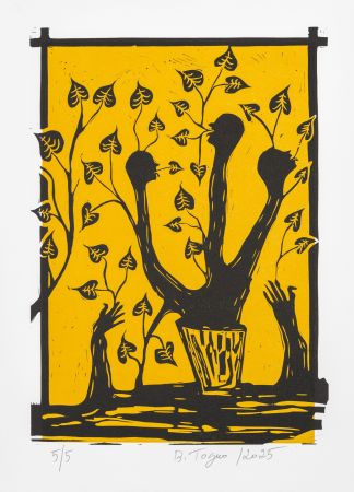 Linograbado Toguo - Roots 3