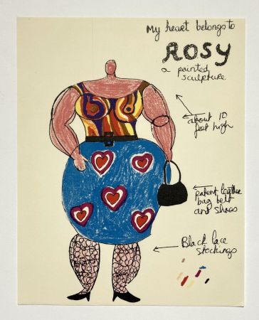 Litografía De Saint Phalle - Rosy. 1966