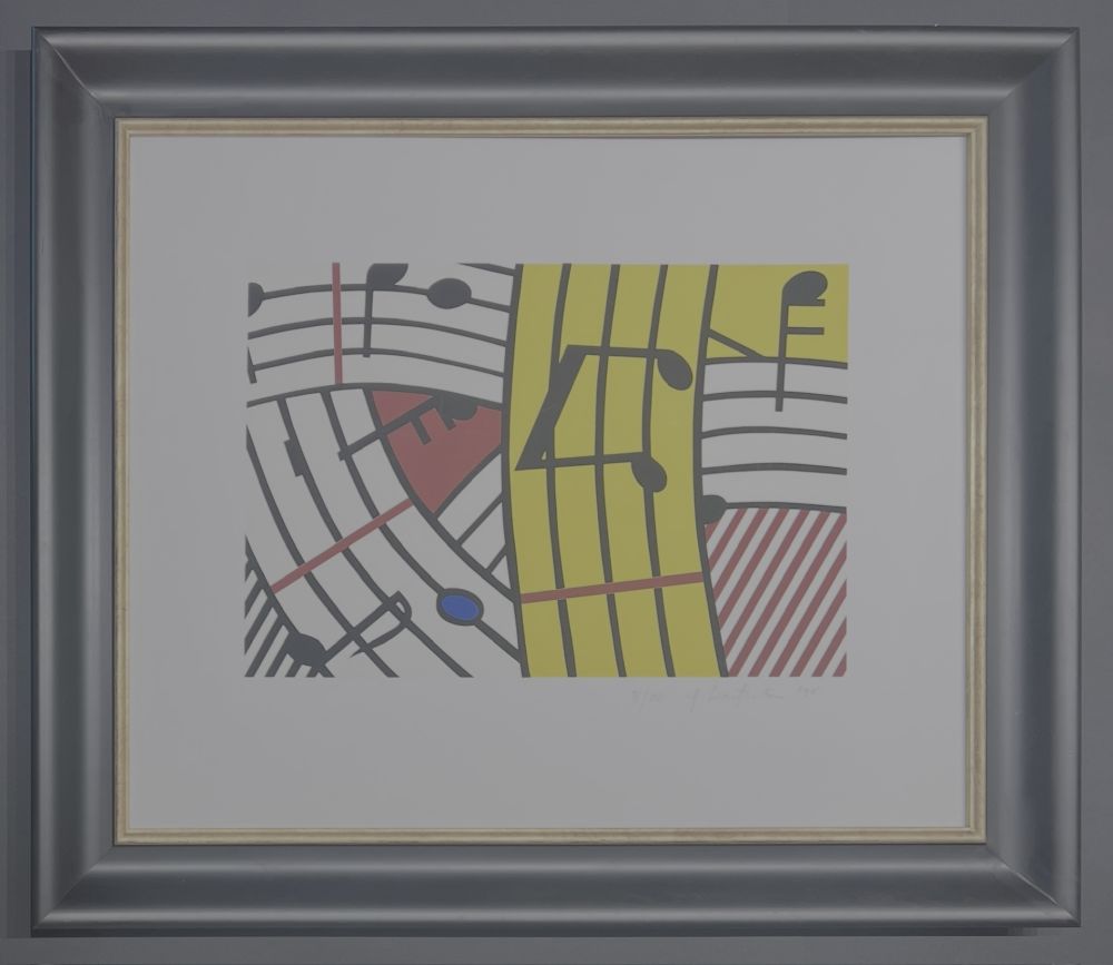 Serigrafía Lichtenstein - Roy Lichtenstein ( 1923 -1997 ) –  Composition IV - Screenprint on Rives BFK paper - 1995