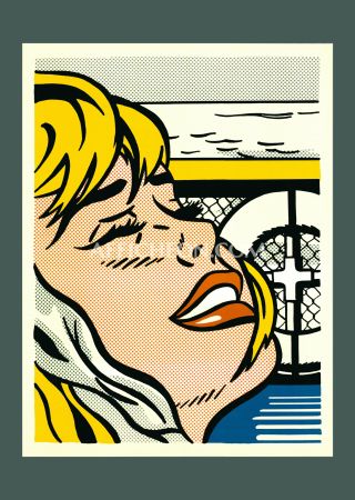 Litografía Lichtenstein - Roy Lichtenstein: 'Shipboard Girl' 1982 Offset-lithograph