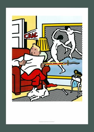 Litografía Lichtenstein - Roy Lichtenstein: 'Tintin Reading' 1994 Offset-lithograph
