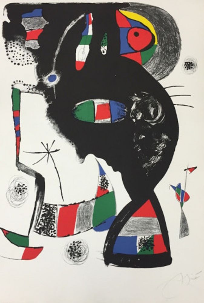 Litografía Miró - Rue blomet 42