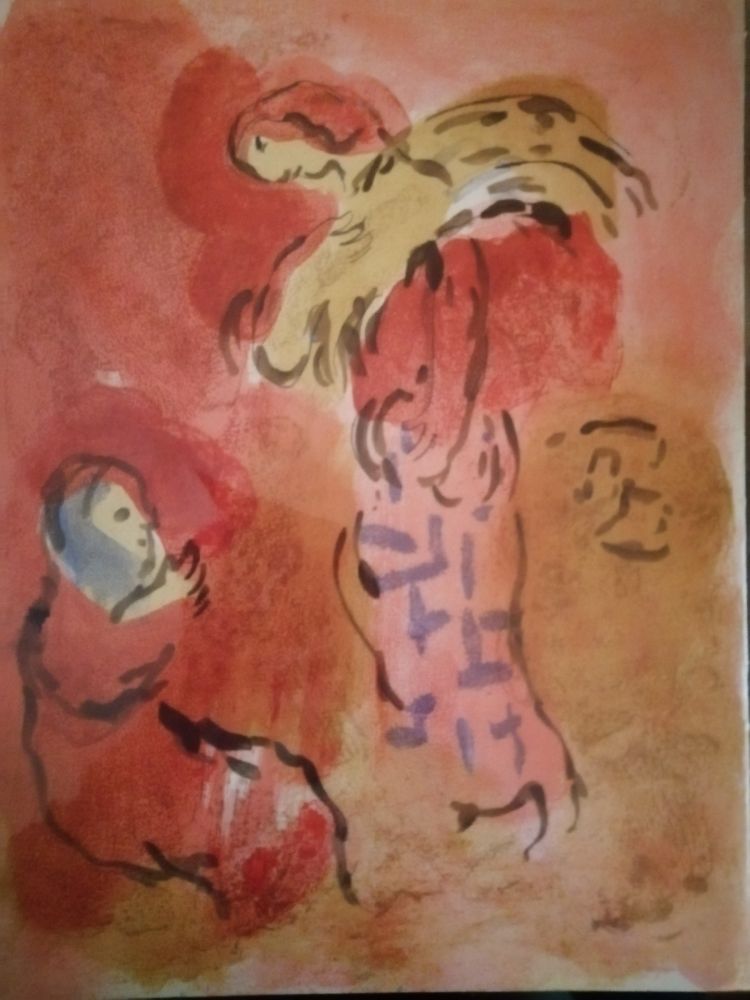 Litografía Chagall - Ruth glaneuse