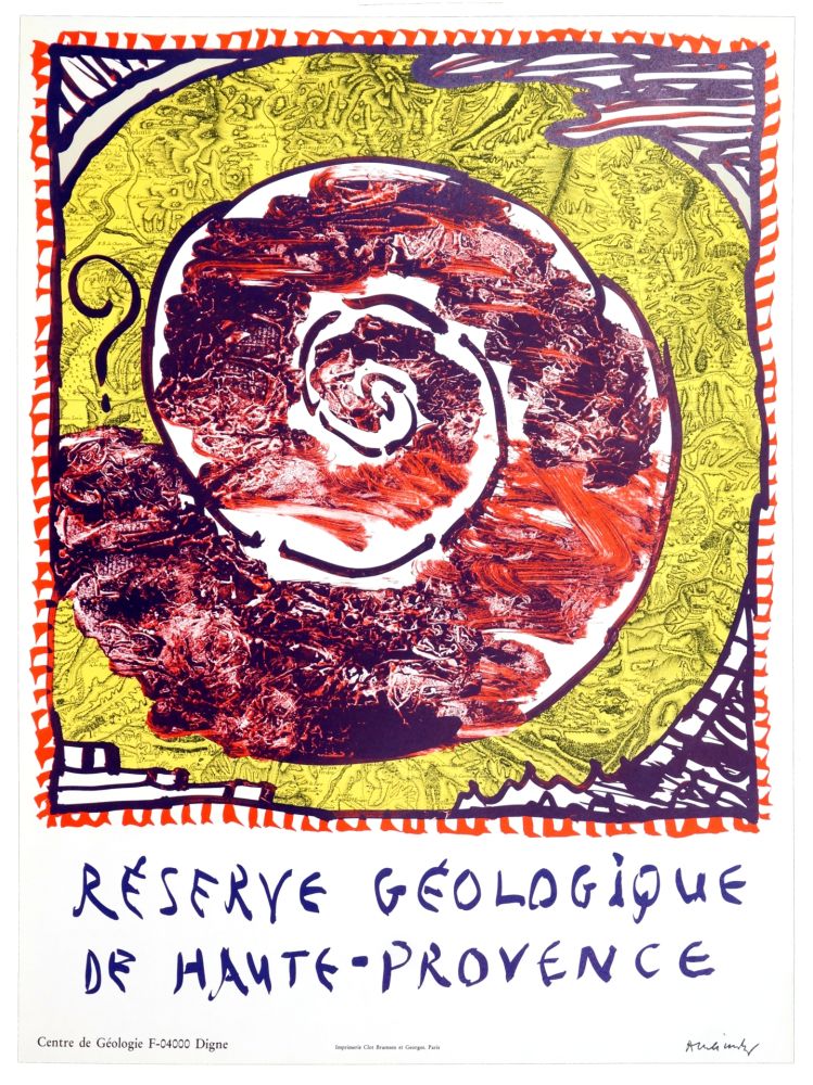Litografía Alechinsky - Réserve géologique de la Haute-Provence