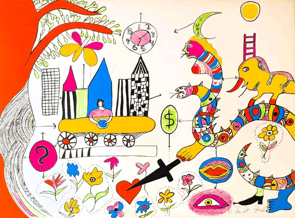 Litografía De Saint Phalle - Rêve d'une jeune fille 