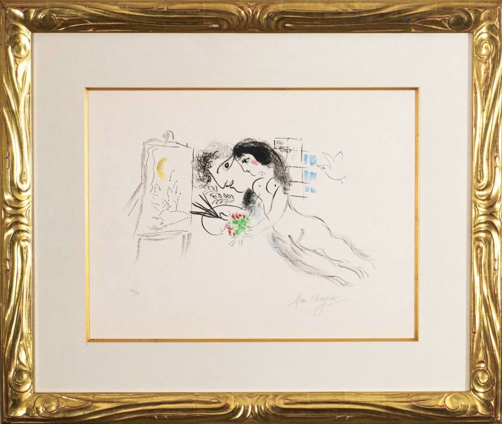 Litografía Chagall - Rêve familier (Familiar Dream)