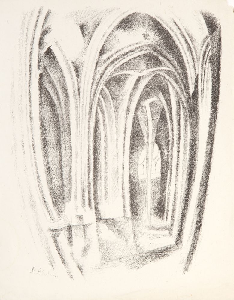 Litografía Delaunay - Saint-Severin