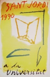 Litografía Ràfols Casamada - Saint Jordi 1990 