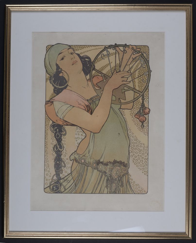 Litografía Mucha - Salome, C. 1897 - Framed